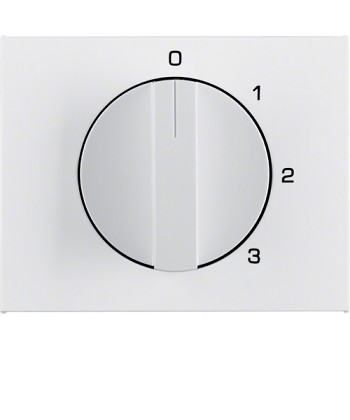 Płytka czołowa z pokrętłem do łącznika 3-pozycyjnego z 0; biały; K.1