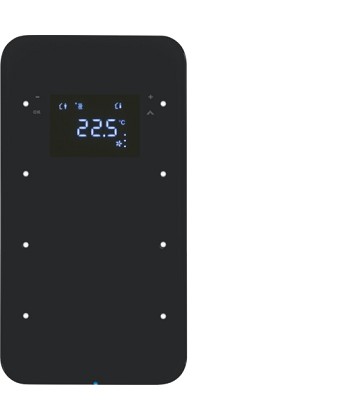 R.1 Sensor dotykowy 3-krotny z regulatorem temperatury, czarny, szkło