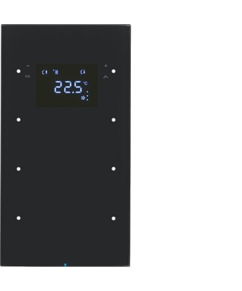 R.3 Sensor dotykowy 3-krotny z regulatorem temperatury, czarny, szkło