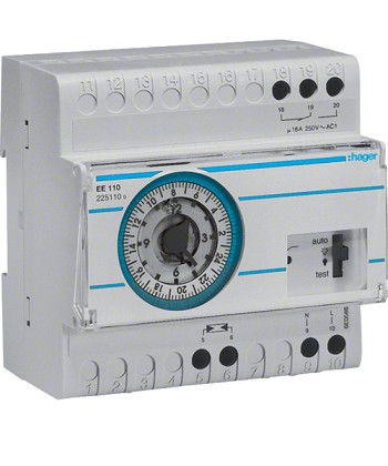 Wyłącznik zmierzchowy z zegarem analog. dobowym i czujnikiem EE003 230V 1P 16A