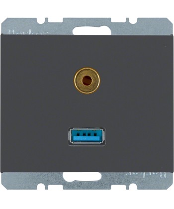 Gniazdo USB / 3,5 mm Audio; antracyt, mat; K.1