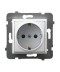ARIA Gniazdo pojedyncze z uziemieniem schuko z przesłonami torów prądowych Ref_GP-1USP/m/00