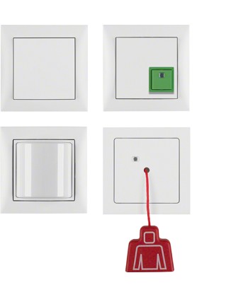 System przywoławczy połączenia alarmowego z ramką S.1 biały matowy