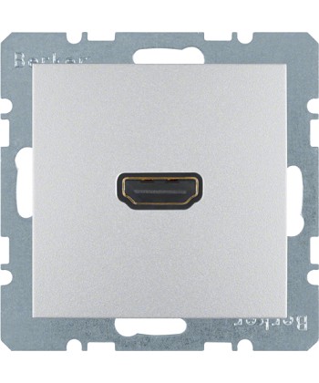 Gniazdo HDMI z przyłączem 90° alu, mat B.7