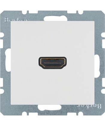 Gniazdo HDMI z przyłączem 90° biały, mat S.1/B.3/B.7