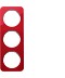 R.1 Ramka 3-krotna, akryl przezroczysty, czerwony/biały