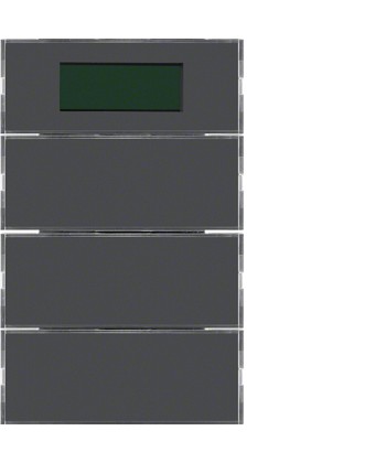 Przycisk 3-krotny z regulatorem temperatury i wyświetlaczem; antracyt; K.1