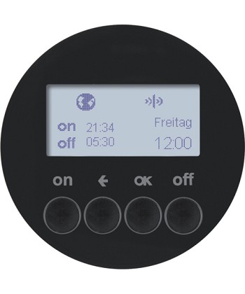 R.1/R.3 KNX RF łącznik czasowy quicklink, czarny, połysk