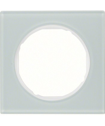Ramka x1 r3 biała szkło berker 10112209