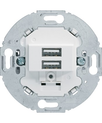 Mechanizm gniazda USB ładowania do serii obrotow ch, 3.0 A 230 V, biał , mat HAG
