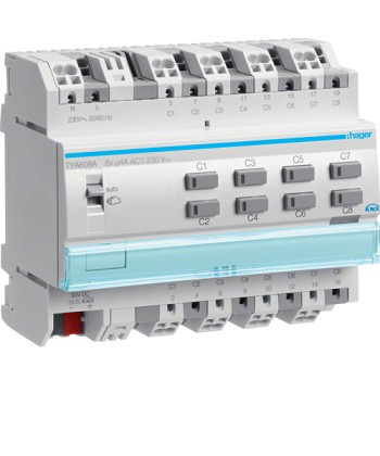 KNX Wyjście binarne 8-krotne 4A, 6 mod