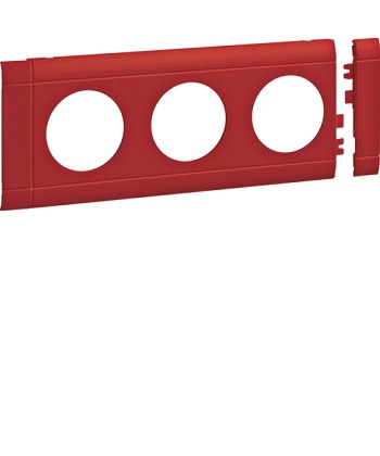 Maskownica 3-krotna ABS bezhalogenow czerwon