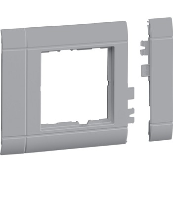 tehalit.WA Maskownica 80mm 1-krotna 50x50mm PC-ABS bezhalogenow lakier alu HAGE