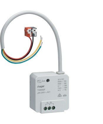 KNX e/s Sterownik załączając /żaluzjow 2-/1-krotn + wejście 2-krotne, p/t, 6 A