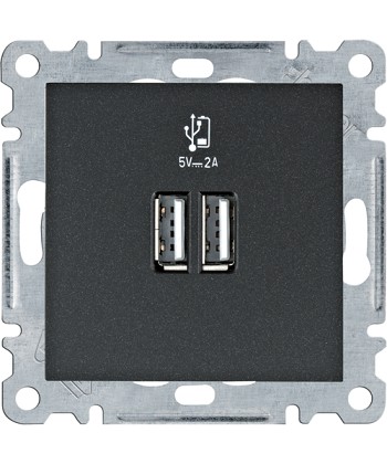 lumina Ładowarka USB 2.0 A, czarny - p WL4213 HAGER WL4213