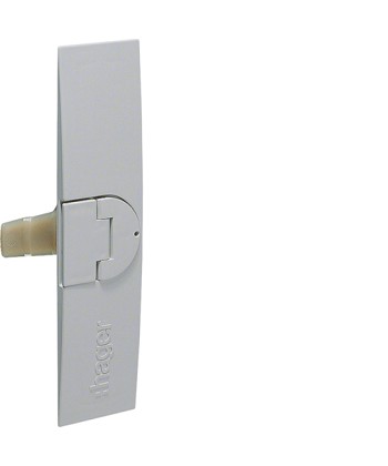 Płytka drzwiowa z uchwytem i ryglem do obudowy IP30/43