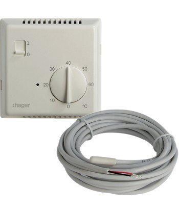 Termostat elektroniczny z wyłącznikiem i zewnętrznym czujnikiem IP65 230V 1NO 8A