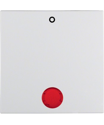 Klawisz z czerwoną soczewką z nadrukiem 0; biały; S.1/B.3/B.7